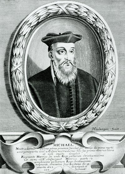 Michel de Nostredamen (Nostradamus) muotokuva (1503-66) tekijältä Jean Boulanger